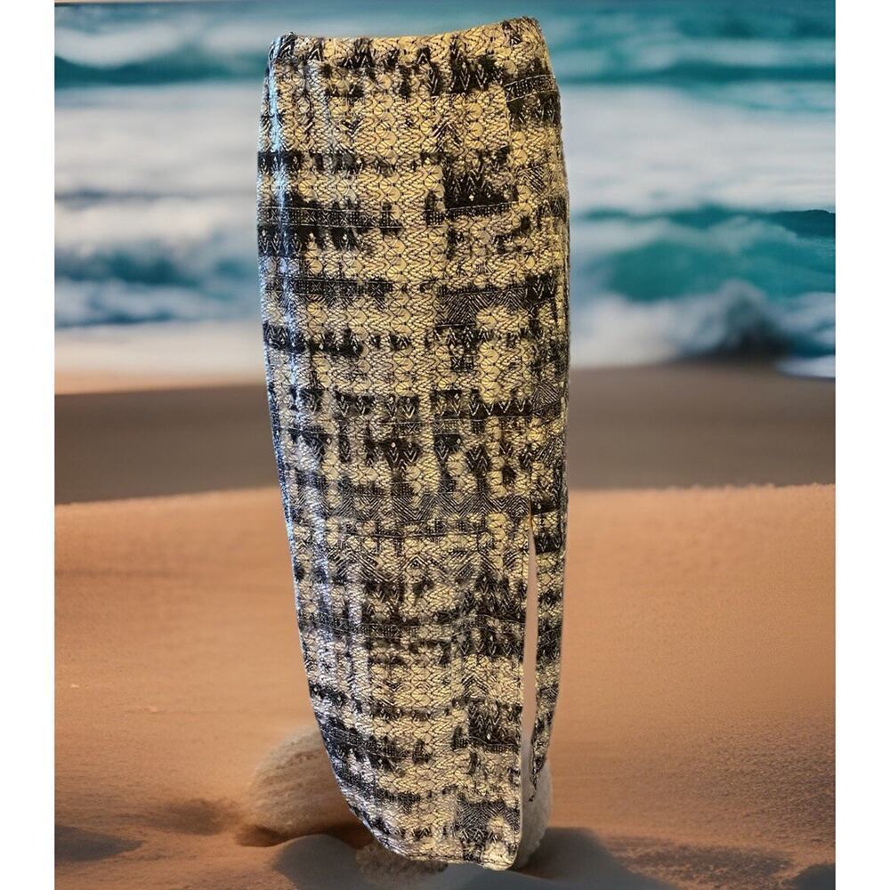 No Boundaries Black White Combo Lace‎ Maxi Skirt Women Junior L Beach Whimsigoth